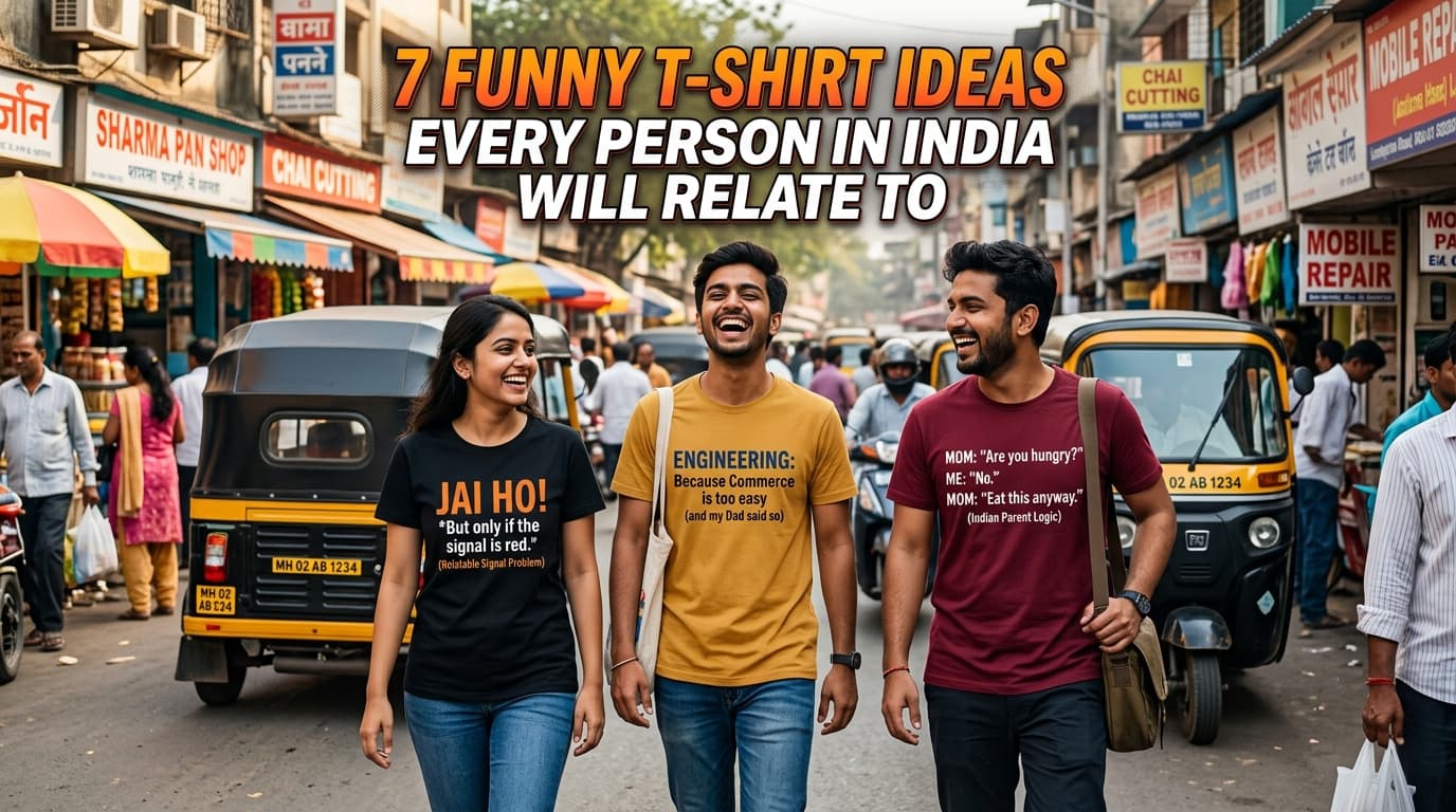 7 Funny T-Shirt Ideas Every Person in India Will Relate To