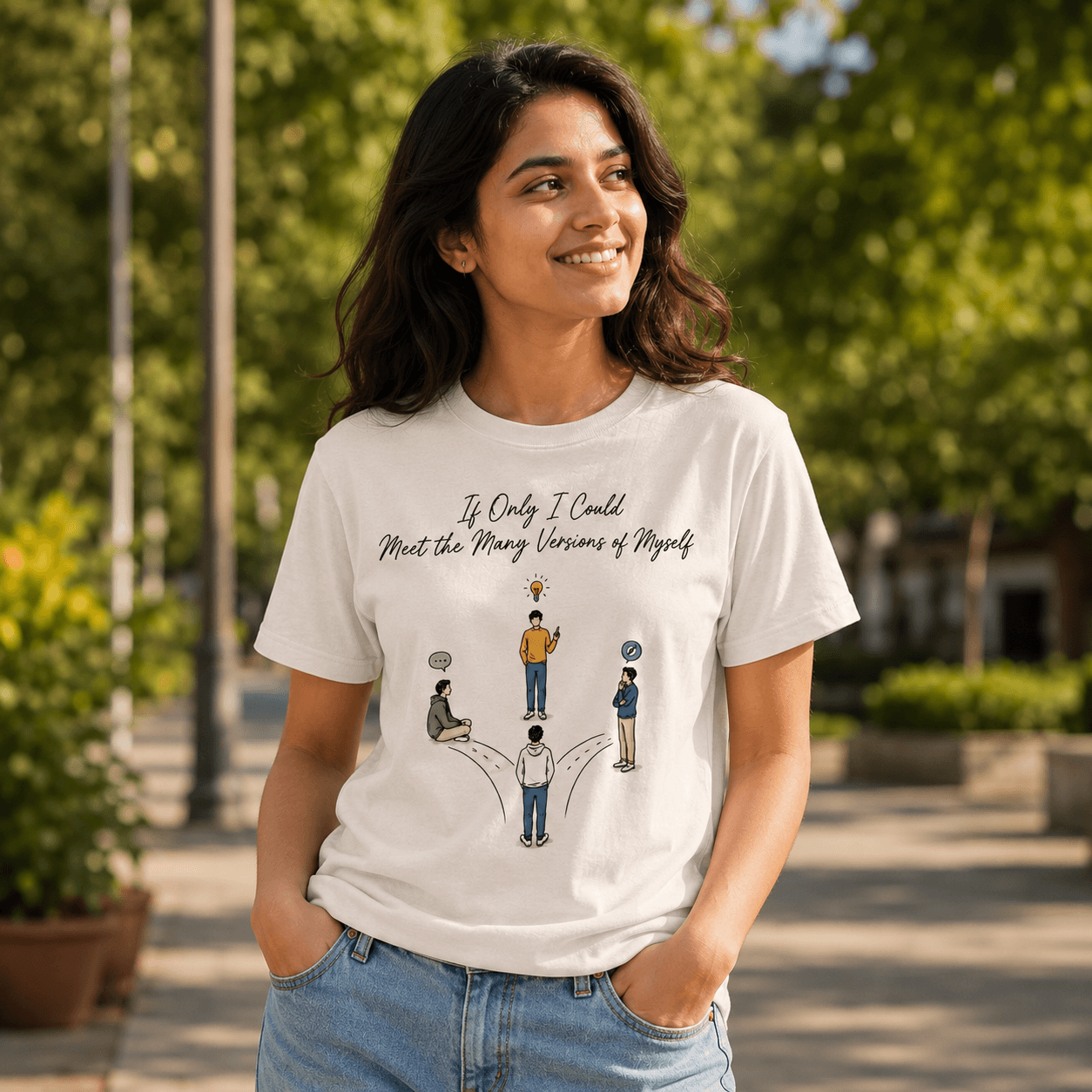 If Only I Could Meet the Many Versions of Myself - Unisex Oversized Standard T-Shirt - view 3