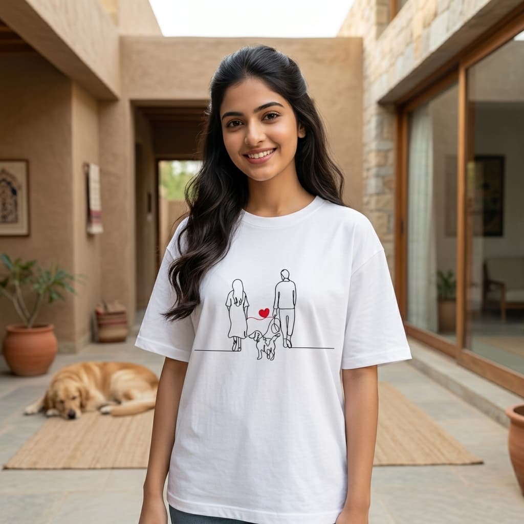Paws & Path Oversized Tee - Unisex Oversized Standard T-Shirt - image 1
