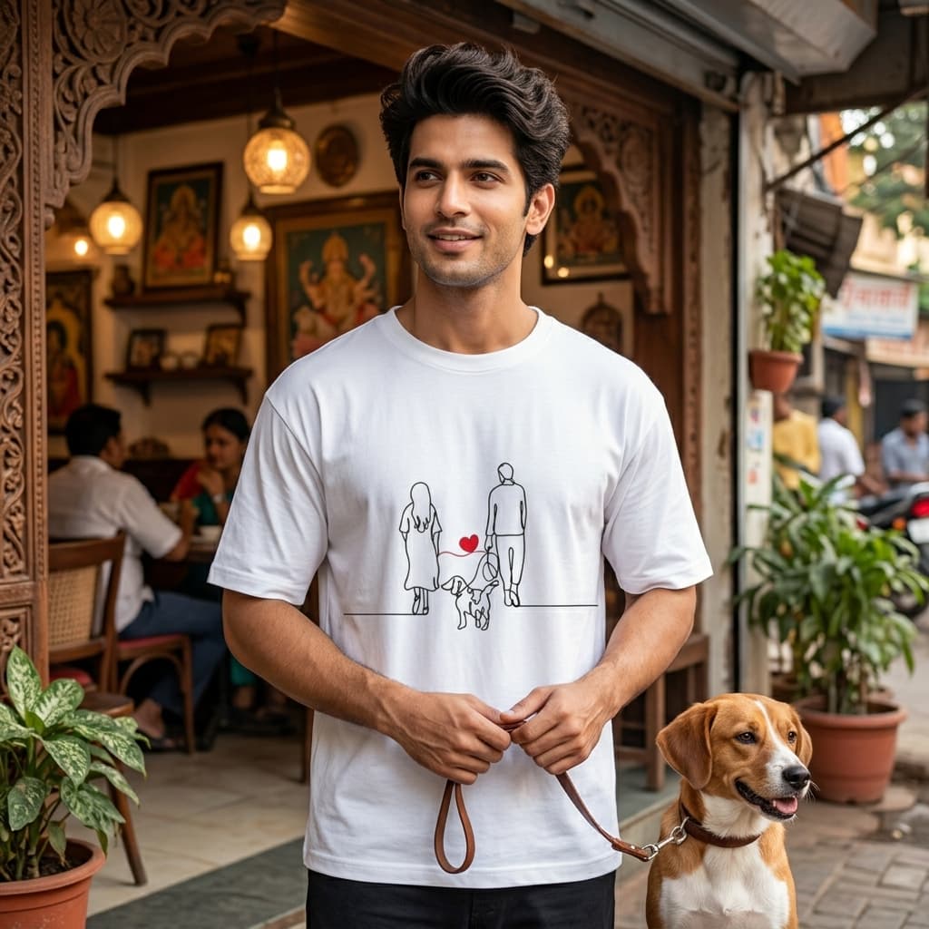 Paws & Path Oversized Tee - Unisex Oversized Standard T-Shirt - image 2